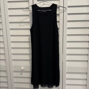 Oiselle Rabbit Black Geometric Mesh Tank Dress Size 6